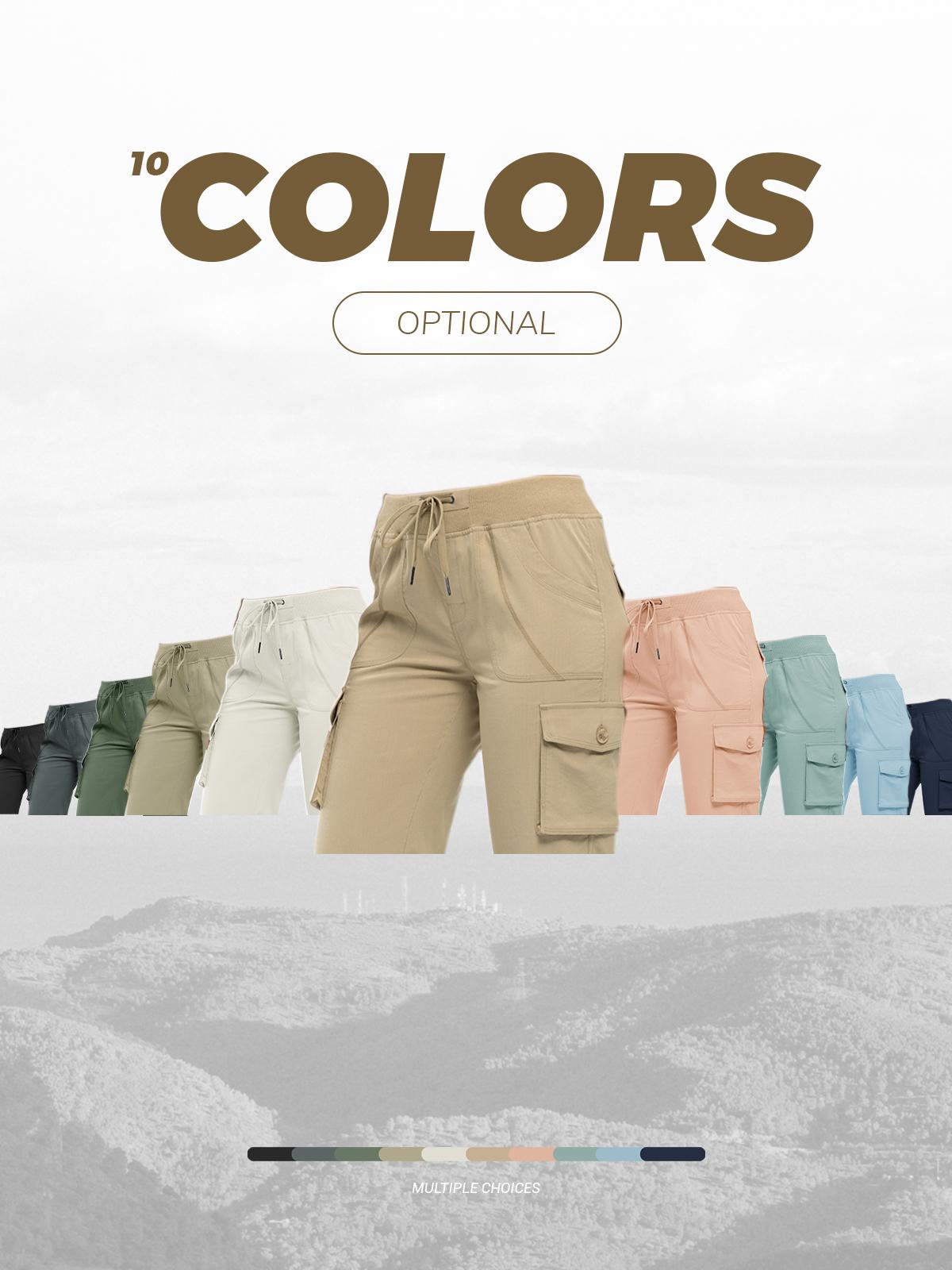 TBMPOY Womens  Plus Size Casual Outdoor Cargo Capris Lightweight Hiking Pants 6 Pockets Quick Dry Trip Loose Shorts Comfort Womenswear Trouser