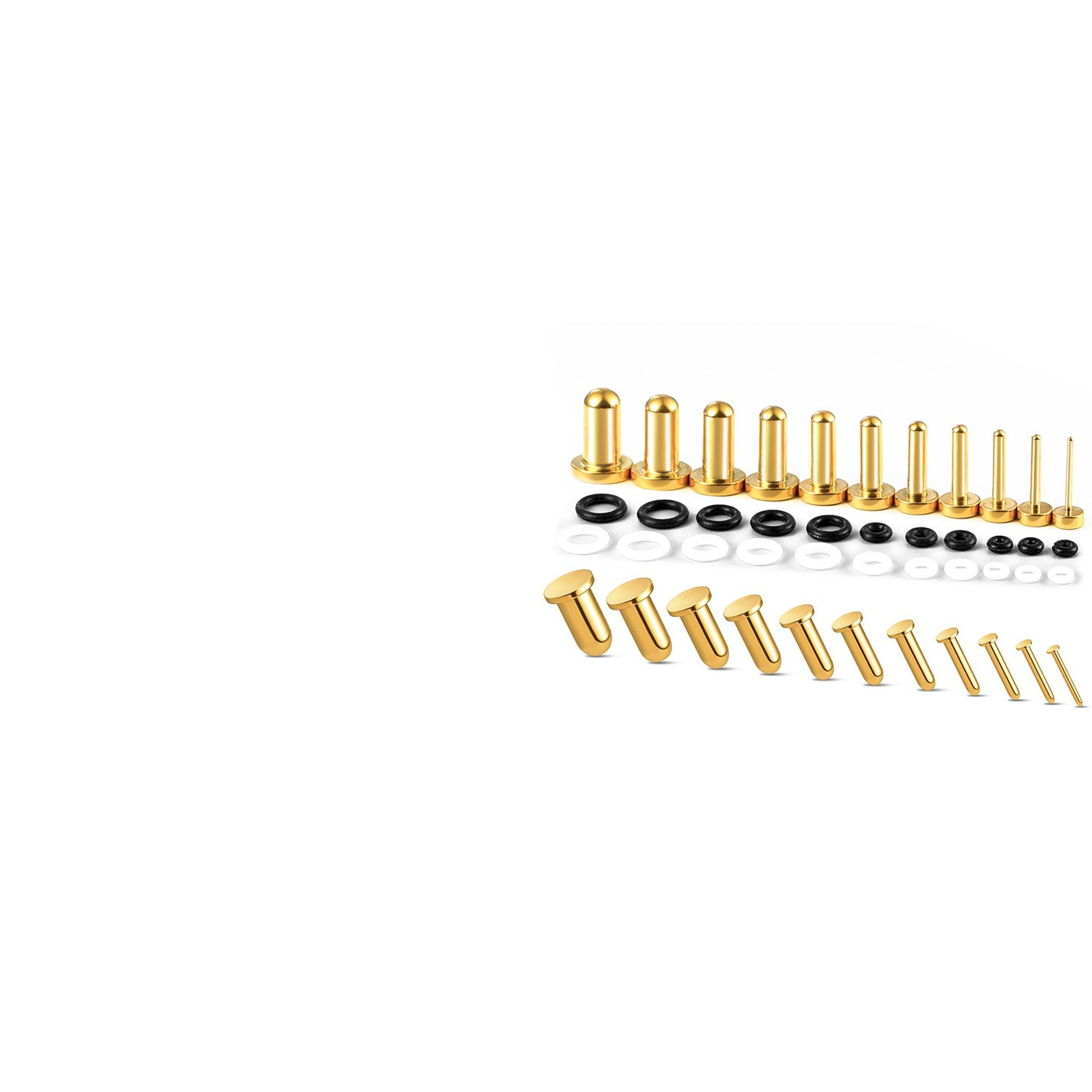 3 PCS 14G-0G Cozy Glass Septum Stretching Kits Pincher Taper with O-Rings Buffalo Septum Retainers Hypoallergenic Fresh Stretch Body Piercing Retainers Ear Hangers