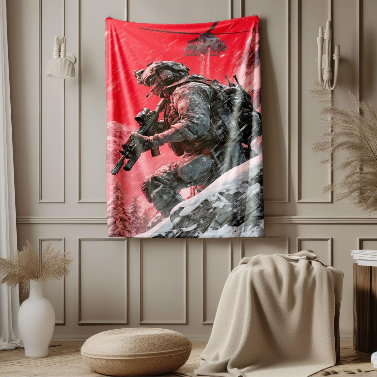 Soft Camouflage Fleece Blanket, Warm and Comfortable, Ideal for Bed, Sofa, Office, Camping, Travel, Gift