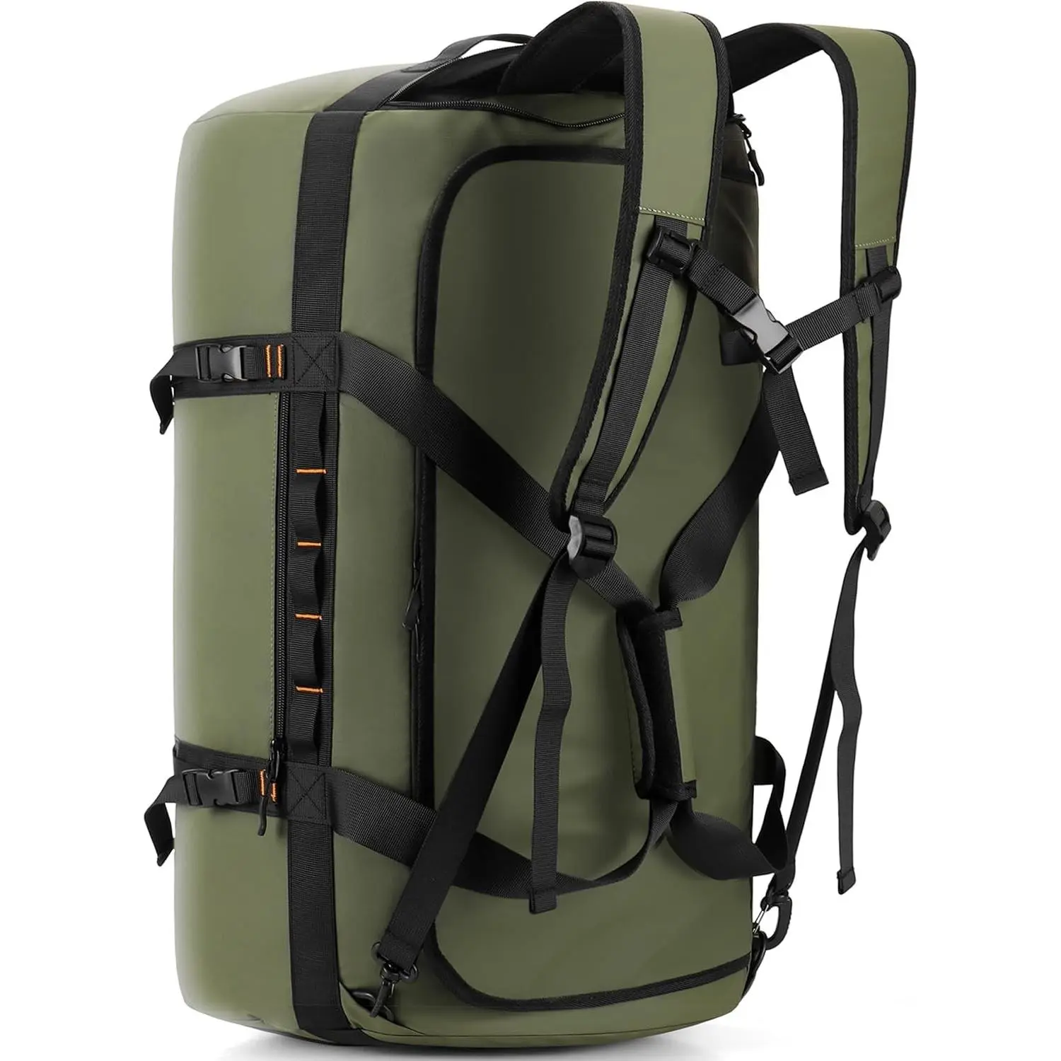 40L/60L/90L Large Waterproof Duffle Bag Backpack for Men, Mens Duffel Backpack Bags for Traveling, Heavy Duty (Green, 90l)
