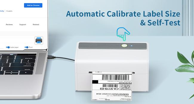 JADENS Bluetooth Shipping Label Printer, Wireless Thermal Printer for Small Business & Package, USPS, UPS, Compatible with Phone, iPad, PC
