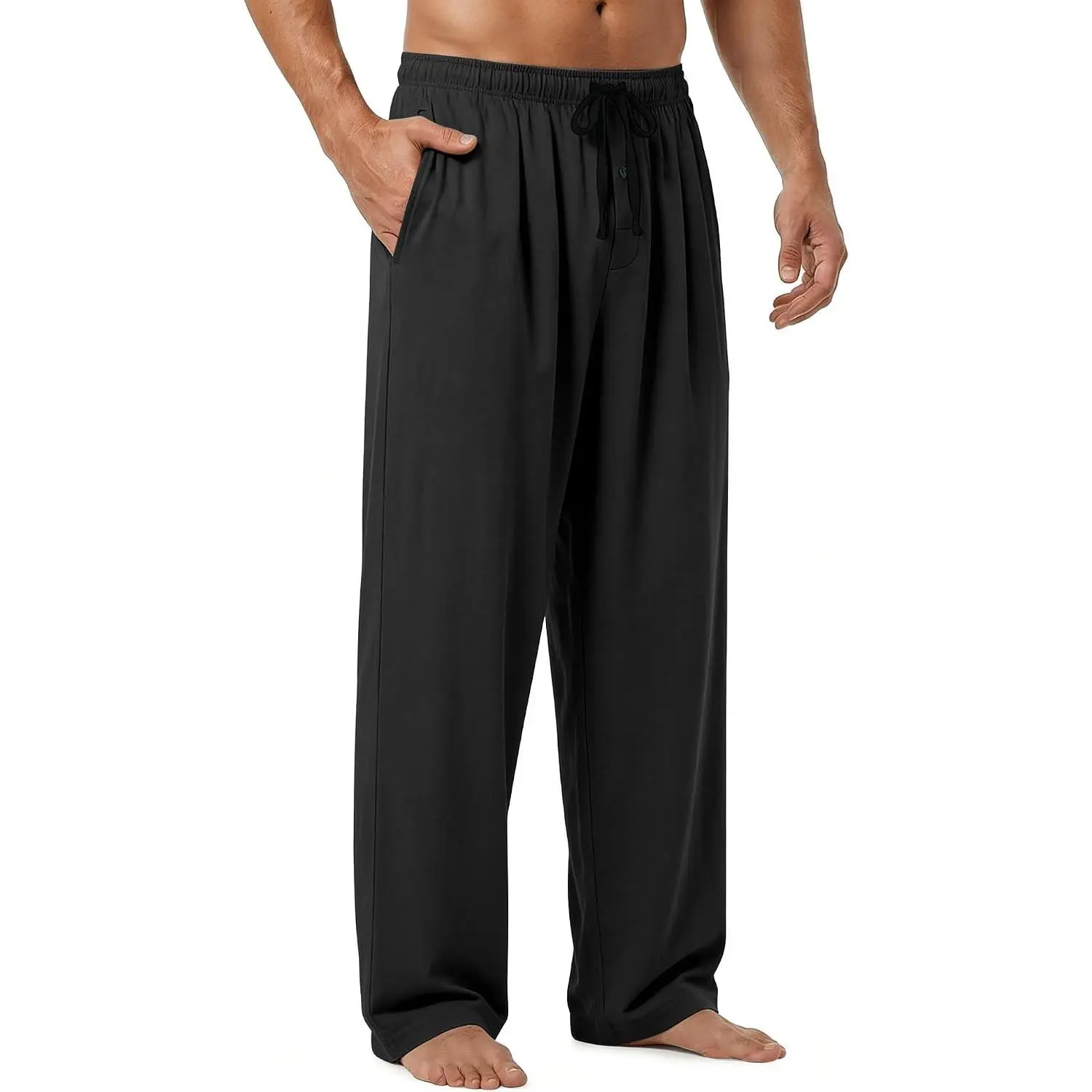 Men's Pajama Pants - Moisture-Wicking Bamboo Viscose Cotton, Soft Cooling Sleep Bottoms for Home & LoungeGift