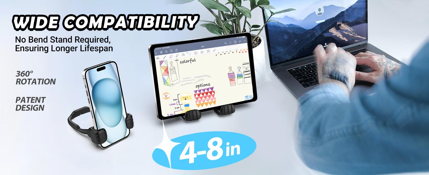 CALDEVER Cell Phone Stand Thumbs Up Easter Basket Stuffers for Teens Boys Girls Kids: Upgrade Adjustable Lazy Cell Phone Holder for Desk Cool Gadgets Fun Easter Gifts for Adults Men Women Teenagers