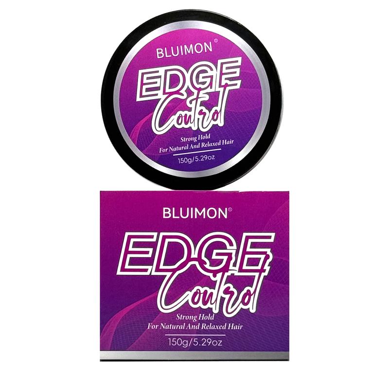 Bluimon Edge Control Gel with Castor Oil Non-Greasy Non-Flaking No White Cast Long Lasting Supports Hair Growth Natural Formula for All Hair Types 5.07 Fl Oz