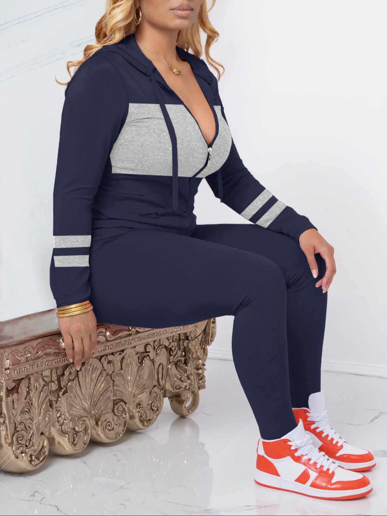 Women's Fall Winter Chic Casual Set, Long Sleeve Top & Pants Two-Piece Suit, Simple Solid Color Home Wear for Parties & Leisure Activities