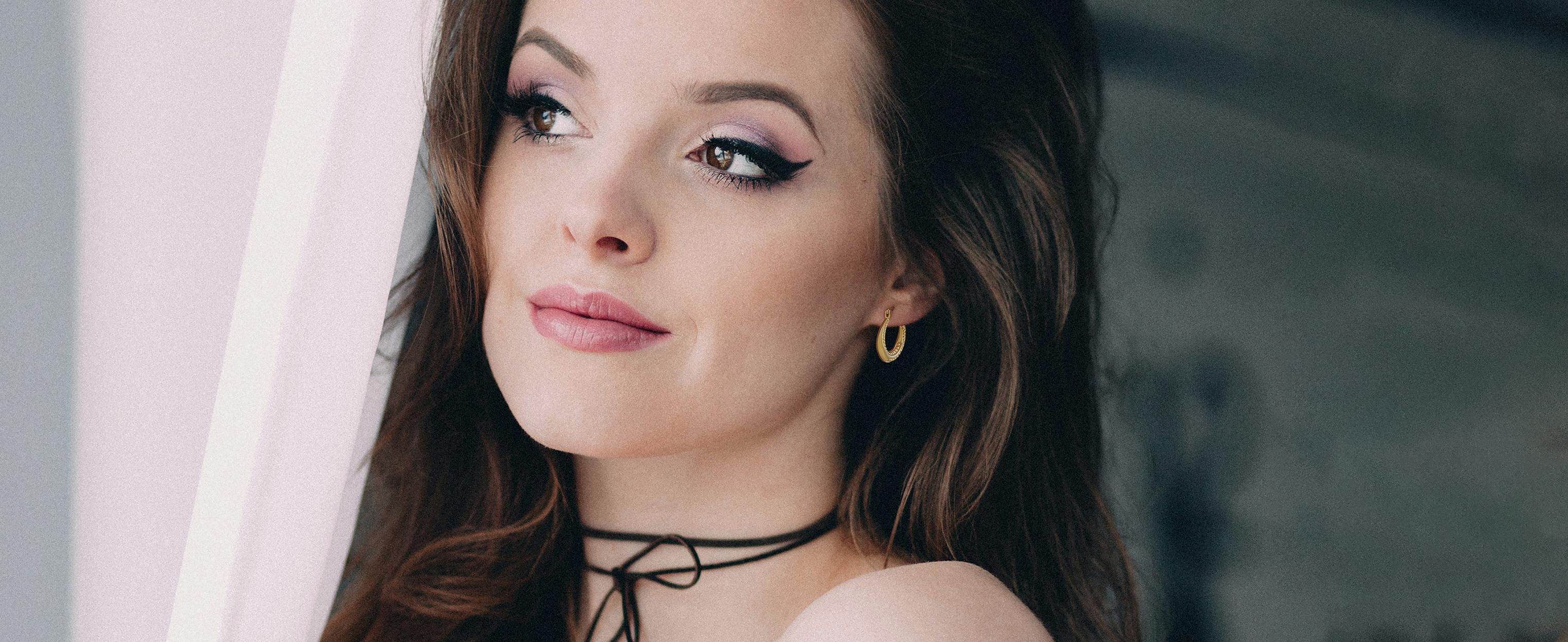 925 Sterling Silver Post Chunky Gold Hoops, Gold Plated Hypoallergenic Earrings for Women Jewelry