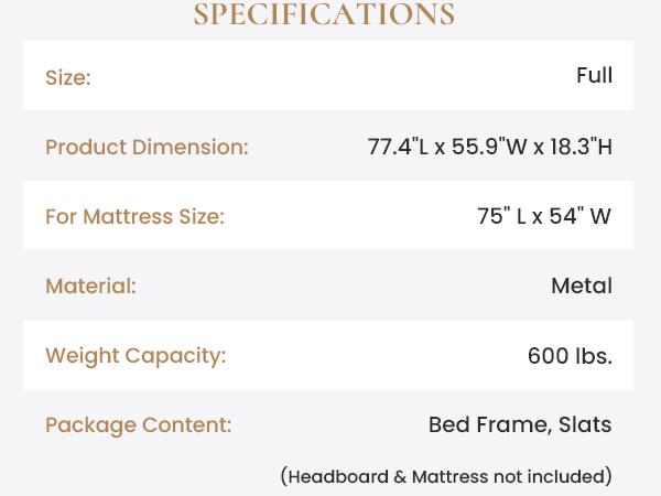 SHA CERLIN Heavy Duty Platform Bed Frame-Twin/Full/Queen/King/【Frame Only No Mattress】Self-Attached Headboard/No Box Spring Needed/Noise-Free & Non-Slip Design #ChristmasGifts#TikTokShopBlackFriday