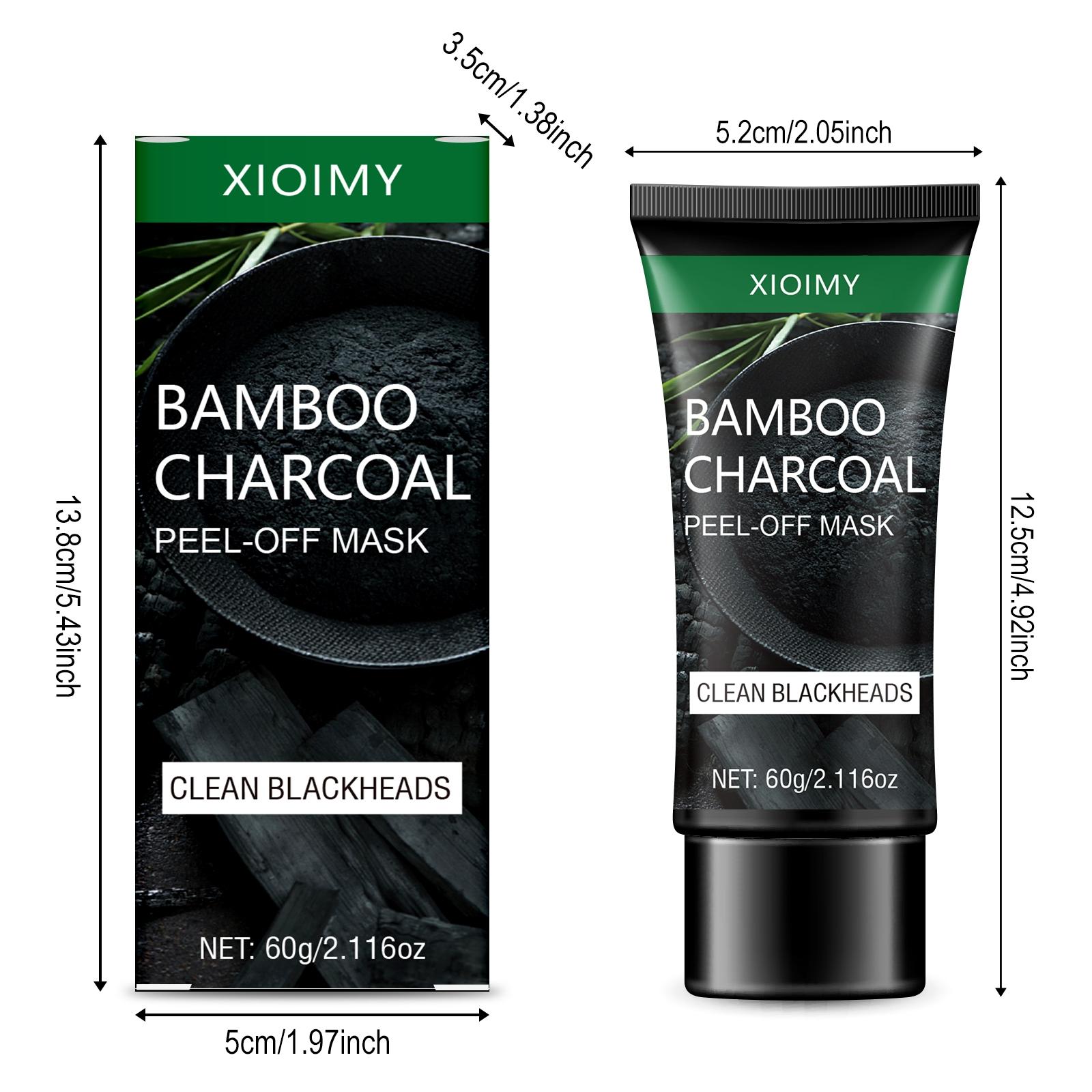 60g Bamboo Charcoal Mask, Cleansing, Oil Control, Moisturizing, Easy to Use, Non-Irritating Formula, Refreshing Glow, Suitable for All Skin Types