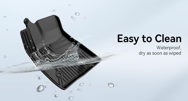 Suitable for 2019-2026 Chevy Silverado/GMC Sierra 1500 & 2500HD/3500HD Crew Cab Floor Mats - 1st & 2nd Row All Weather Liners | Heavy Duty Protection, All-Season Guard