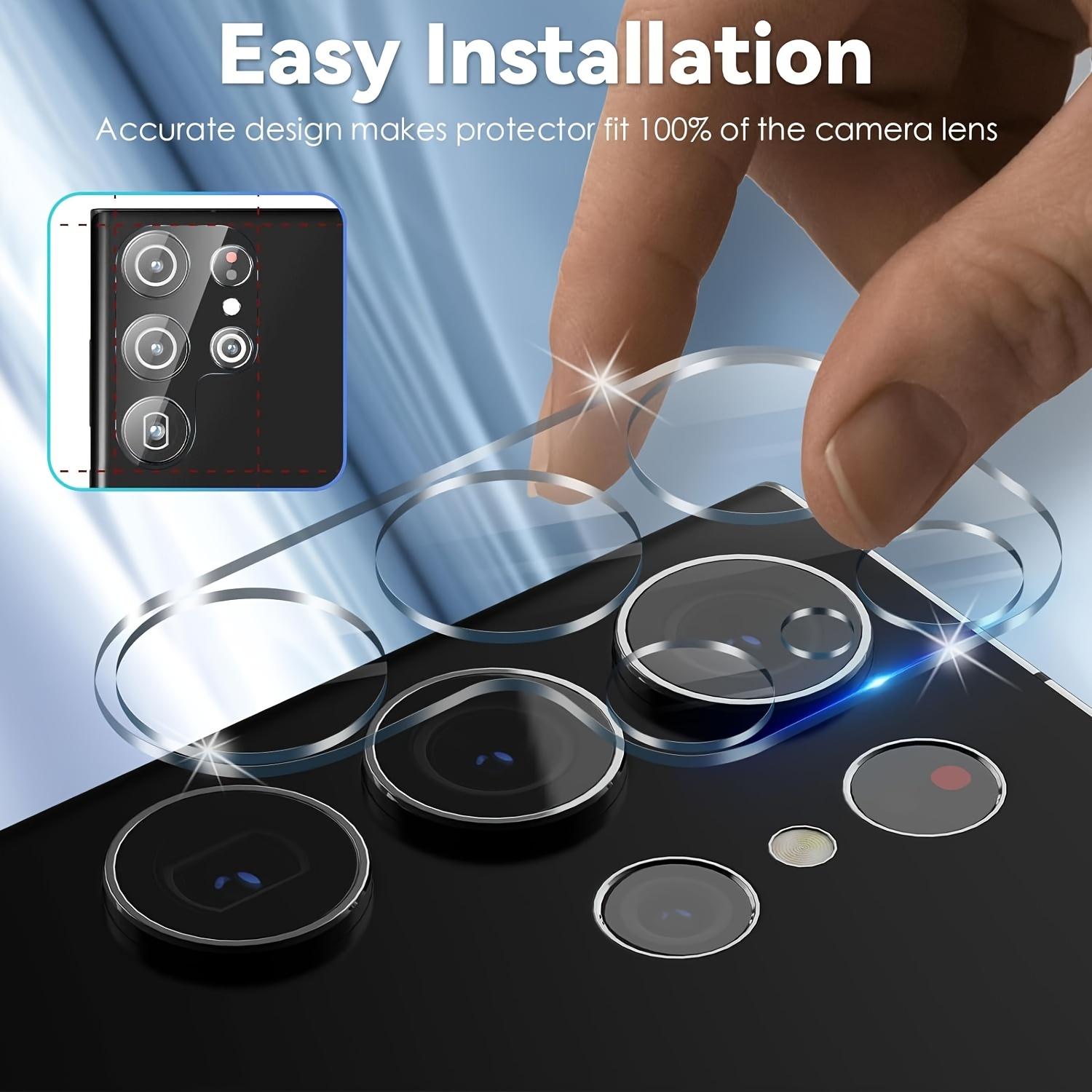 Premium 9H Tempered Glass Camera Lens Protector for SamSung for Galaxy S26 S25 S24 S23 S22 Ultra S25 S24 S23 S22 Plus FE with 2pcs Screen Protectors Smartphone Camera Accessories