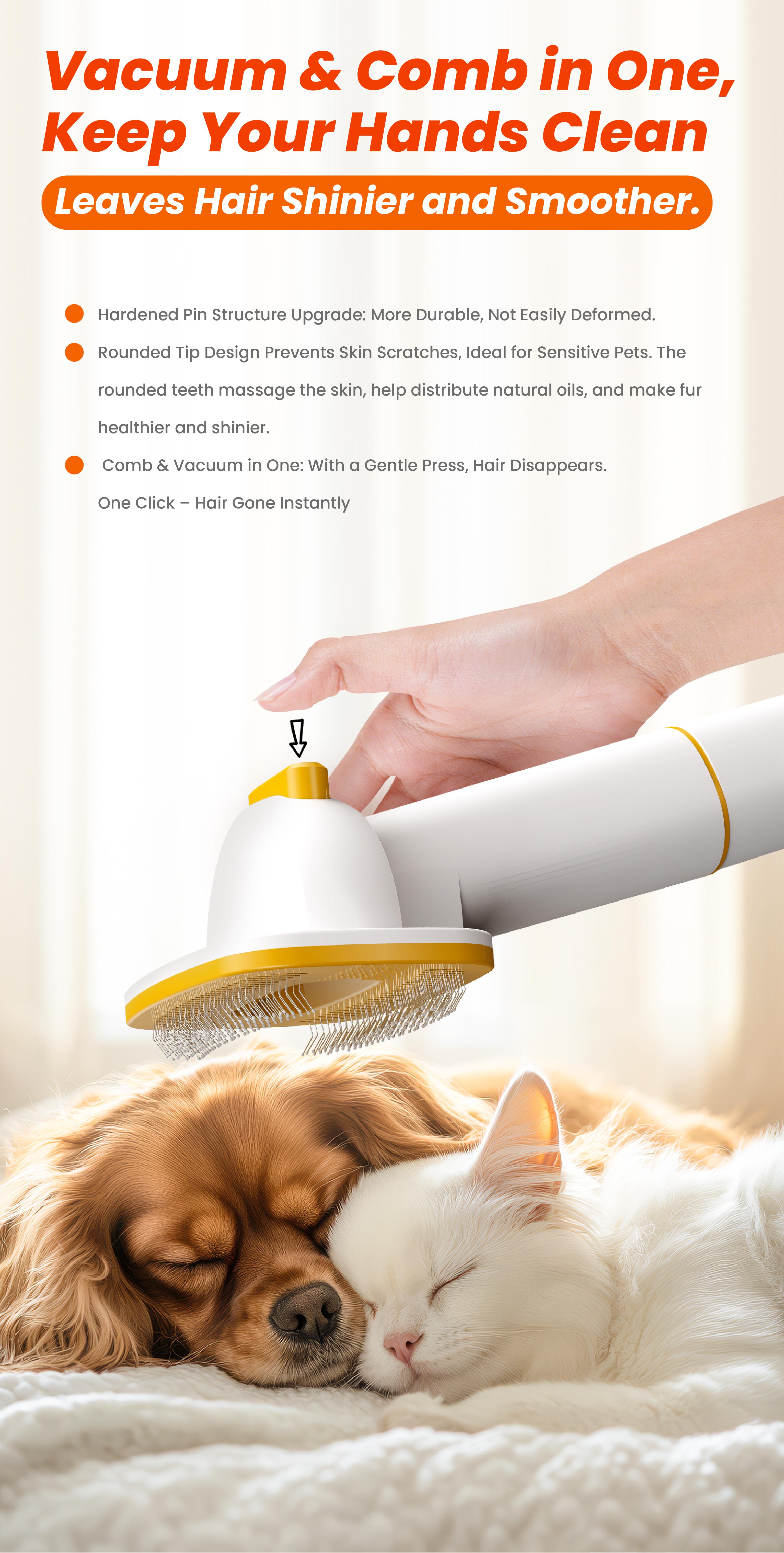 PUPPYOO 5-in-1 Pet Grooming Kit with 13000Pa Vacuum for Dogs & Cats, 1.5L Dust Cup, 4m Cord, Whisper-Quiet Operation, Adjustable Guard Combs, Hair Remover Roller PUPPYOO 5-in-1 Pet Grooming Kit with 13000Pa Vacuum for Dogs & Cats, 1.5L Dust Cup, 4m Cord, Whisper-Quiet Operation, Adjustable Guard Combs, Hair Remover Roller