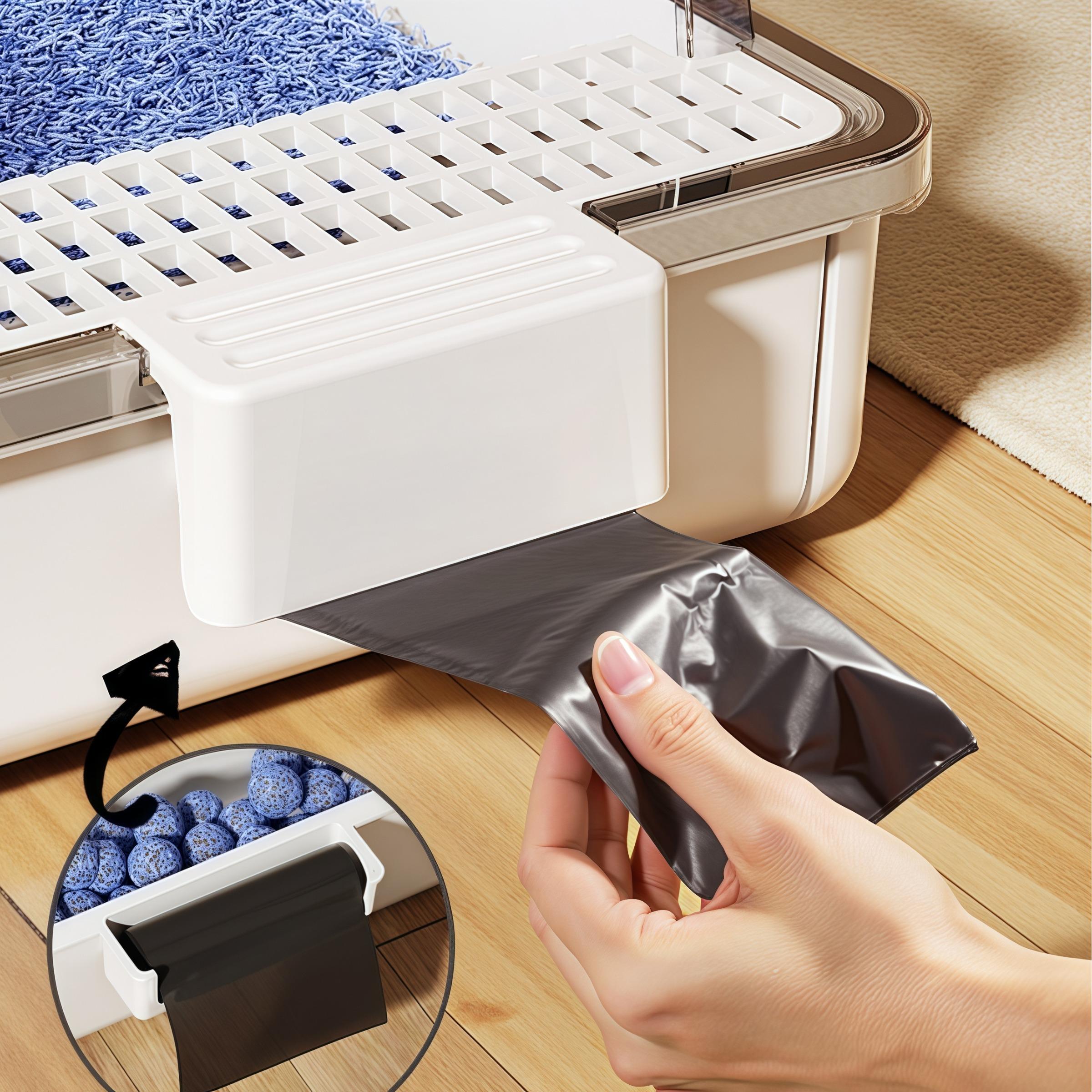 Large Sifting Cat Litter Box with Odor Lock, Privacy Lid & High Spill-Proof Walls, Smooth Surface Easy Clean, Suitable for All Cat Ages