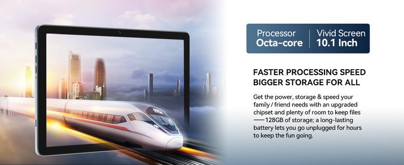 Tablet 2025 Newest Android Tablet 10 inch, Octa-Core 5G WiFi Tablet with Keyboard, 128GB + 8GB(4+4) + 1TB Expandable Storage, Large Touch-Screen Tablet, 13MP Dual Camera/Bluetooth/GPS/HD Display/Mouse/Case springtok