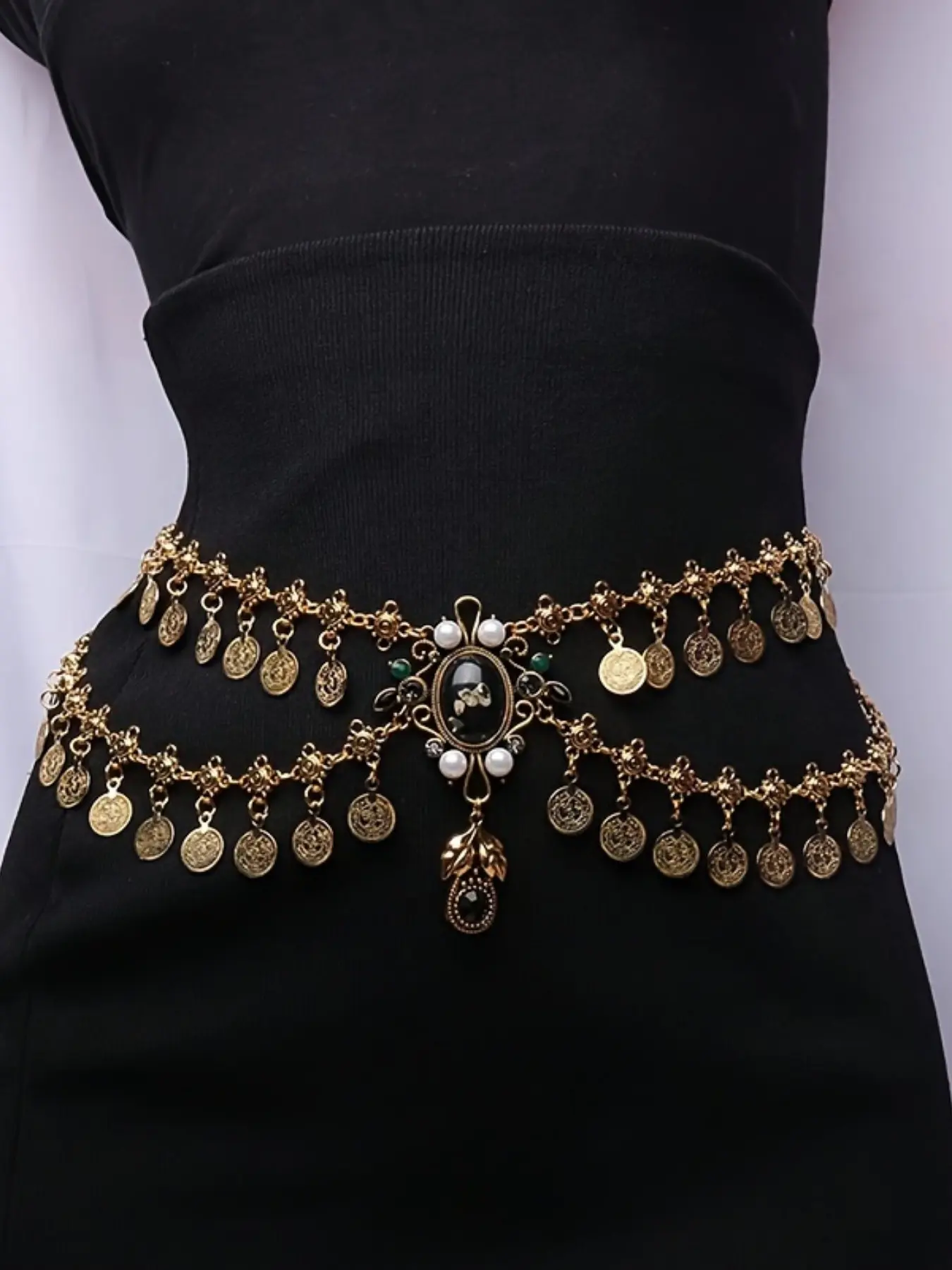 Vintage Fringe Coin Waist Chain for Women, Elegant Retro Style, Unique Party Belly Dance Waist Chain, Body Chain Accessory, Body Jewelry, Body Jewellery