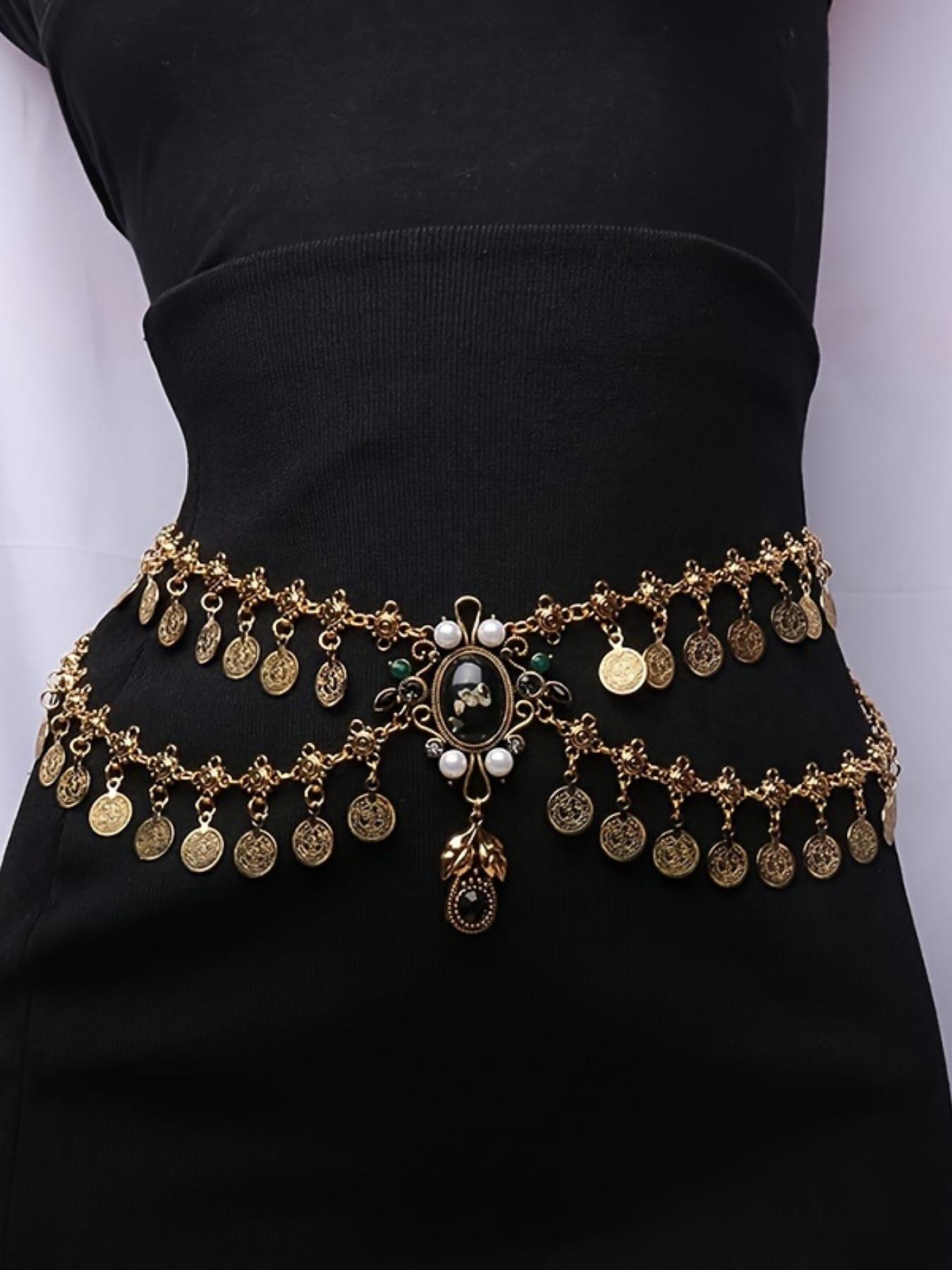 Vintage Fringe Coin Waist Chain for Women, Elegant Retro Style, Unique Party Belly Dance Waist Chain, Body Chain Accessory, Body Jewelry, Body Jewellery