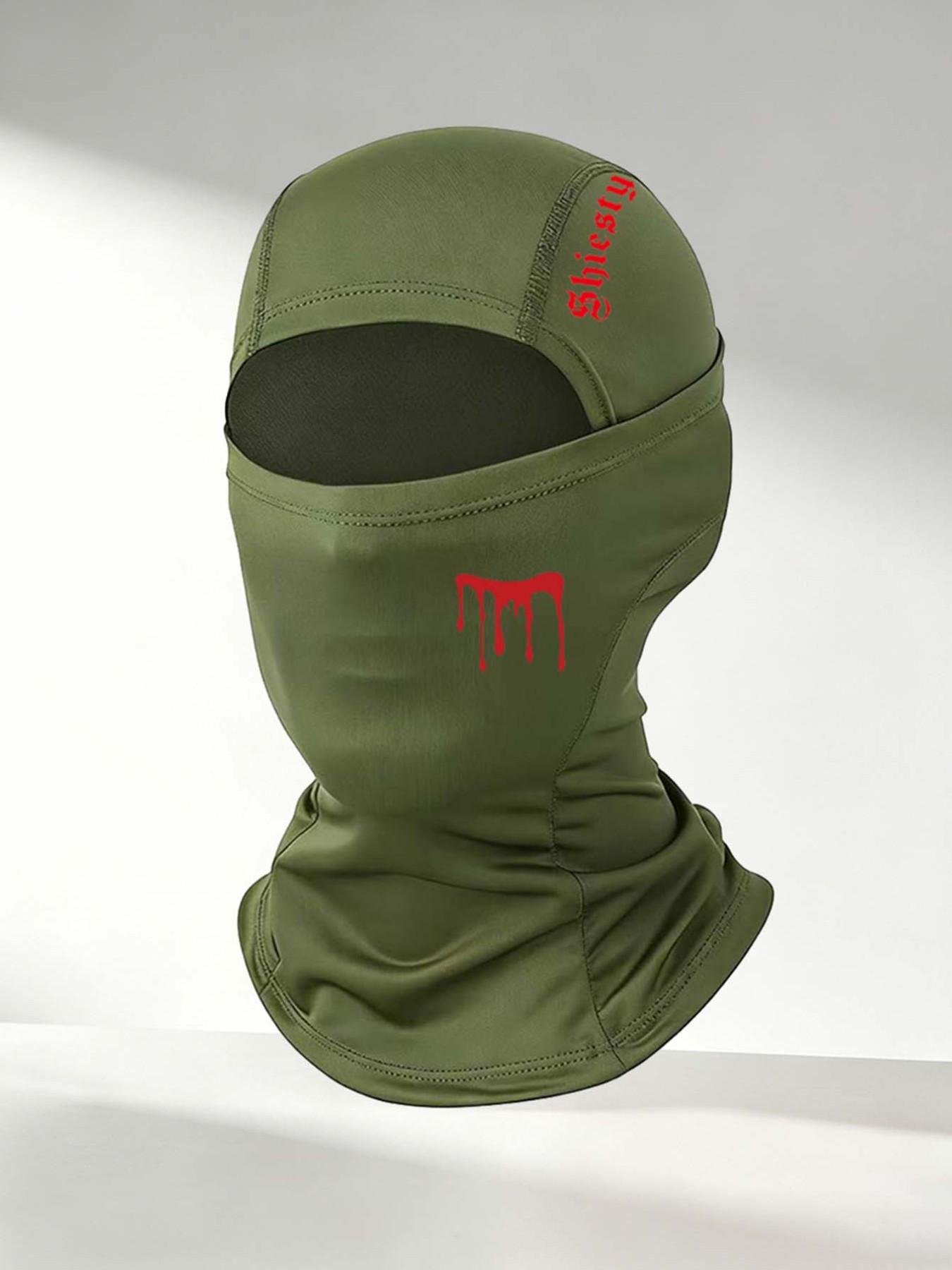 Balaclava Hat with 'shiesty' Print, Breathable Ice Silk Full Face Mask, Ideal for Skiing, Festivals, Motorcycle Riding, Outdoor Sports