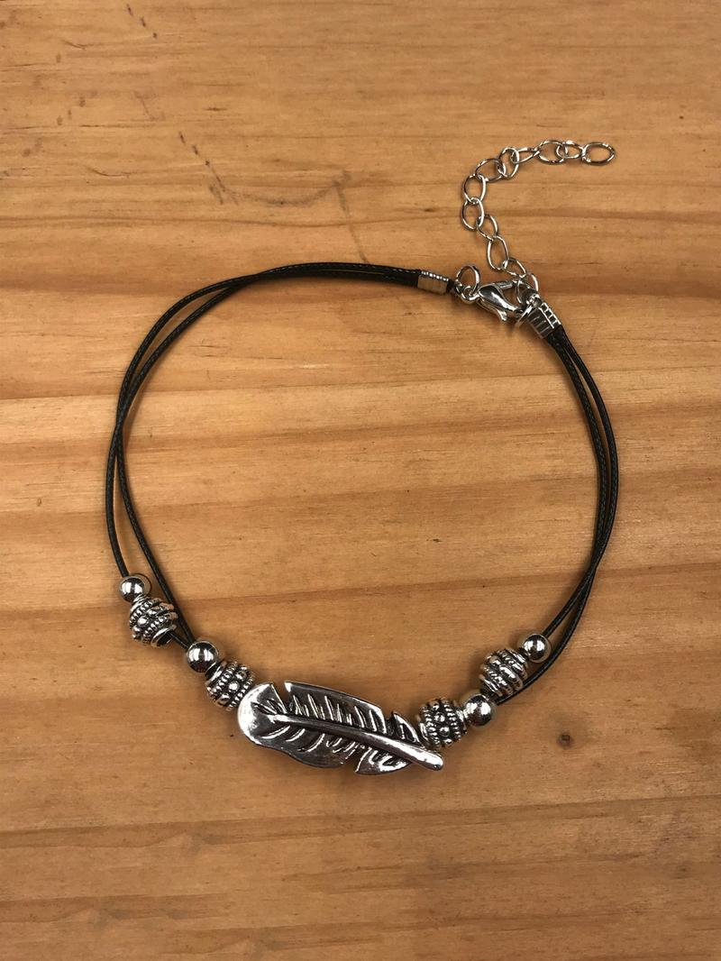 Boho Style Feather Design Anklet, Vintage Trendy Anklet for Women & Girls, Fashion Jewelry for Party, Daily Decor, Trendy All-match & Exquisite Jewelry for Birthday Gift