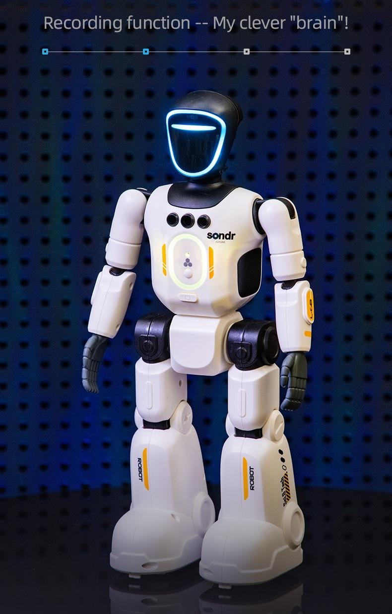 Bionic Joint Smart Robot, Realistic Robot, Intelligent Programming Language Recording Gesture Control, Multifunction Walks Slides Sings Dances Emotion Toy Ai Gift