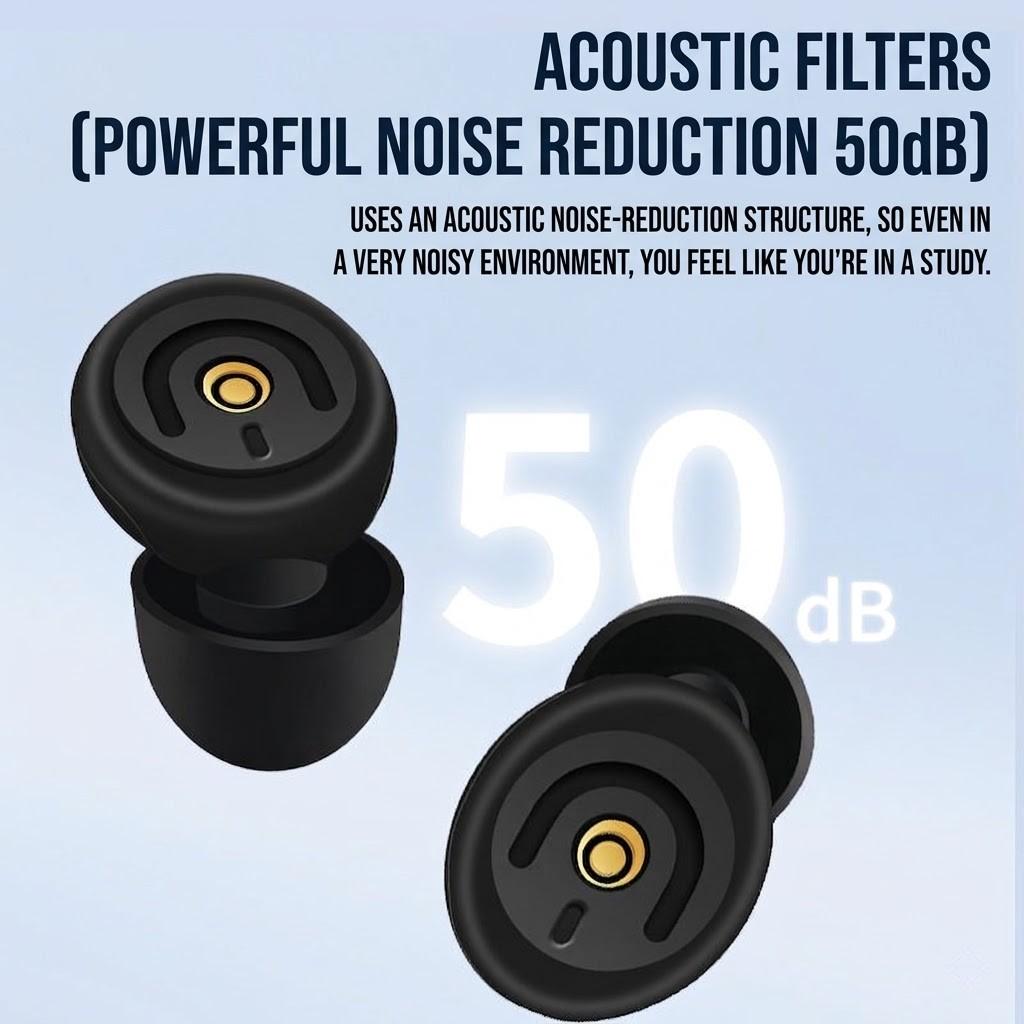 Silicone Ear Plugs for Swimming & Travel, Reusable Adjustable Earplugs for Sleeping, Noise Cancelling for Concerts, Festivals, Work, Focus