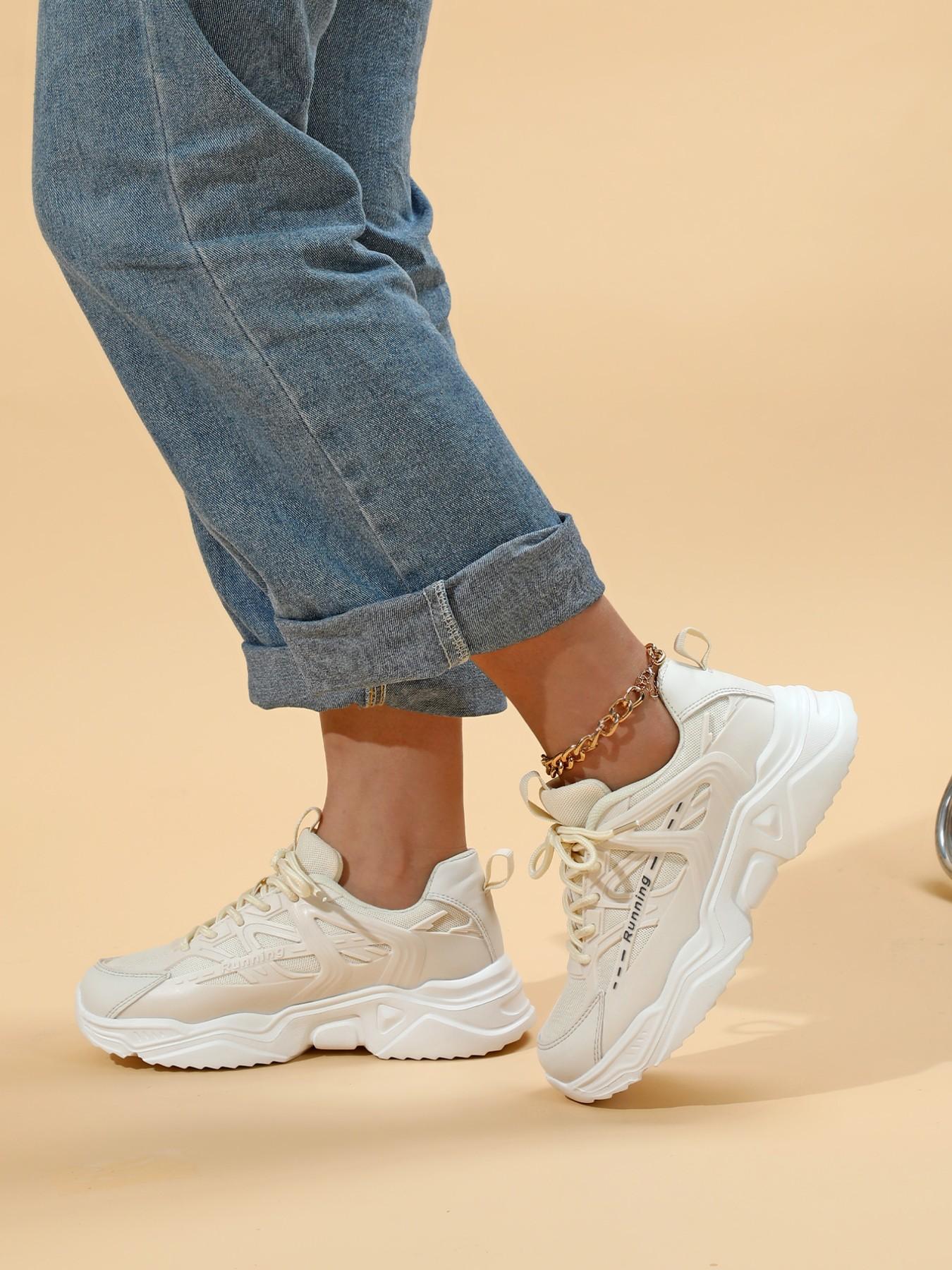 Women's Dad Shoes with Breathable Mesh and Thick Sole, Lightweight and Comfortable, Perfect for Commuting and Casual Wear