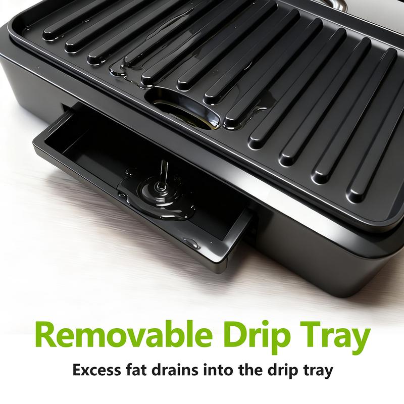 Panini Press Grill and Gourmet Sandwich Maker, equipped with non-stick coated plates, can open 180 degrees, suitable for grilling steaks, burgers and sandwiches, and the body color is black