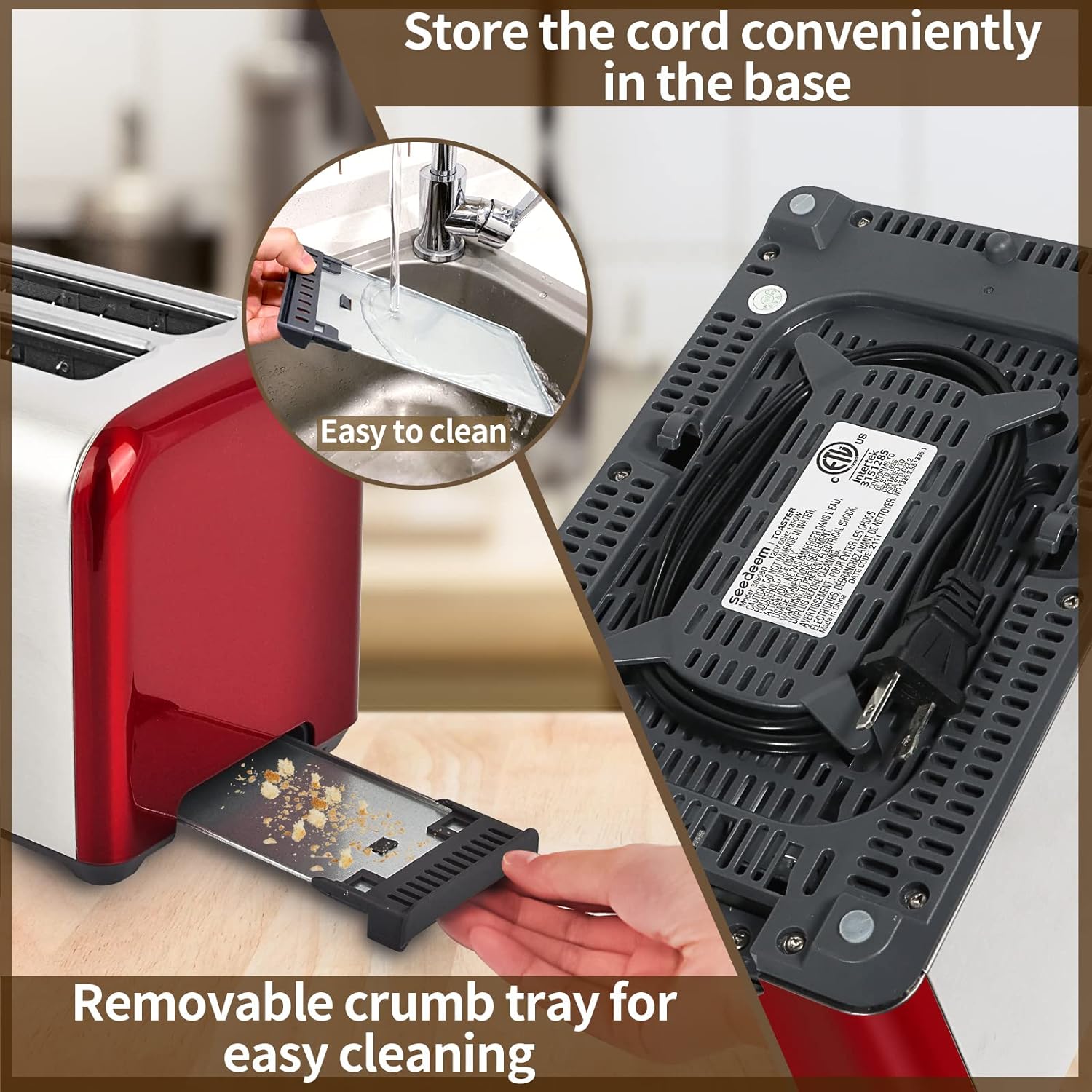 Stainless Toaster LCD Display&Touch Button,Toaster 2 Slice,  50% Faster Heating Speed, 1.4'' Wide Slots Toaster, 4 Basic+More Timer Functions, Removable Crumb Tray, 1350W tiktokshopspringglowup