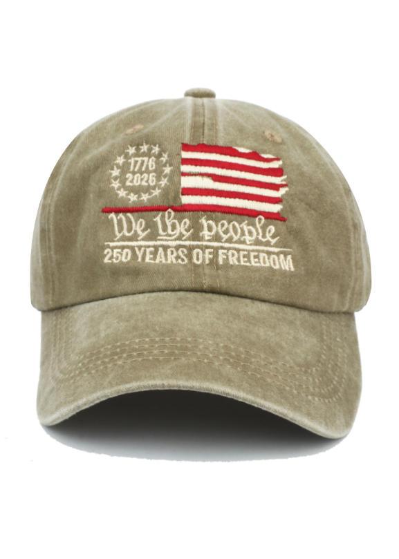 2026 New Design Usa 250th Anniversary Embroidered Patriotic Baseball Hat, Outdoor Sun Protection Sports Cap, Unisex Fashion Duck Bill Hat