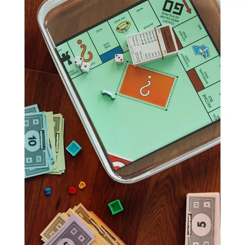 3-Pack Large Transparent Hard Shell Storage Boxes with Zipper Closure, Durable Plastic Game Organizer, Vintage Style for Home Office Craft Room