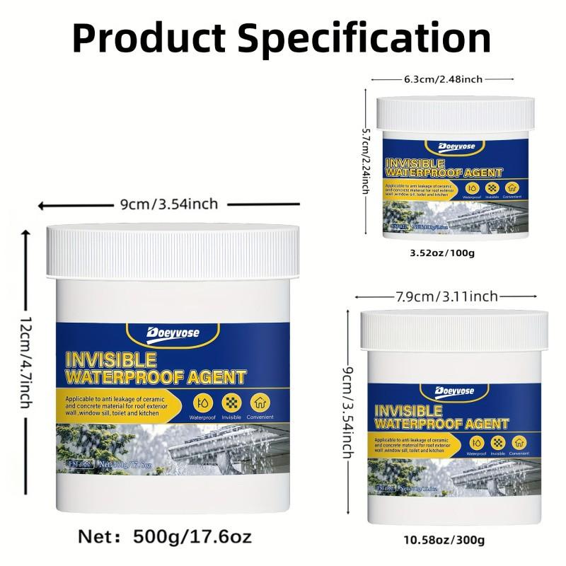 Multi-Functional Heavy-Duty Waterproof Sealant, 500g/300g/100g, Home Leak Prevention Coating, for Floors, Sinks, Pipes, Roofs, Walls