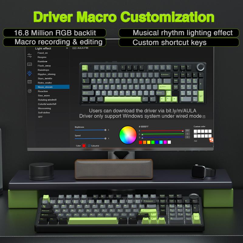 AULA F99 Pro Wireless Gaming Mechanical Keyboard with Knob Control, Tri-Mode BT5.0/USB-C/2.4GHz Hot Swappable Custom Keyboard,Pre-lubed Linear Switches,Gasket Structure,RGB Backlit Computer Gaming Keyboards PC Accessories TikTokShopfalldealsforyou AULA F99 Pro Wireless Gaming Mechanical Keyboard with Knob Control, Tri-Mode BT5.0/USB-C/2.4GHz Hot Swappable Custom Keyboard,Pre-lubed Linear Switches,Gasket Structure,RGB Backlit Computer Gaming Keyboards PC Accessories TikTokShopfalldealsforyou