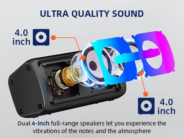 Karaoke Machine for Adults, Portable Bluetooth Speaker with 2 Wireless Microphones, Portable PA System with Disco Lights for Big Party, Outdoor, Ideal Gifts for Family, Music Lover