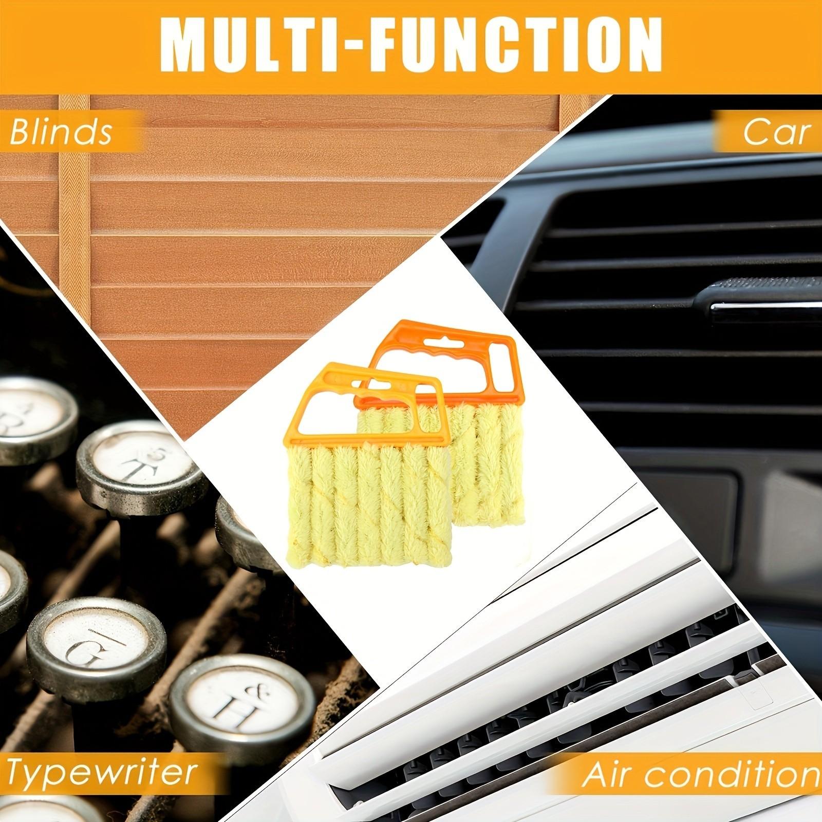 1pc Washable Microfiber Window Blind Cleaner Duster Tool - Handheld Shutter Brush for Fast Dust Removal - Air Conditioner Fin Cleaner & Vent Brush - Home Cleaning Supplies for Window Slats & Shutters