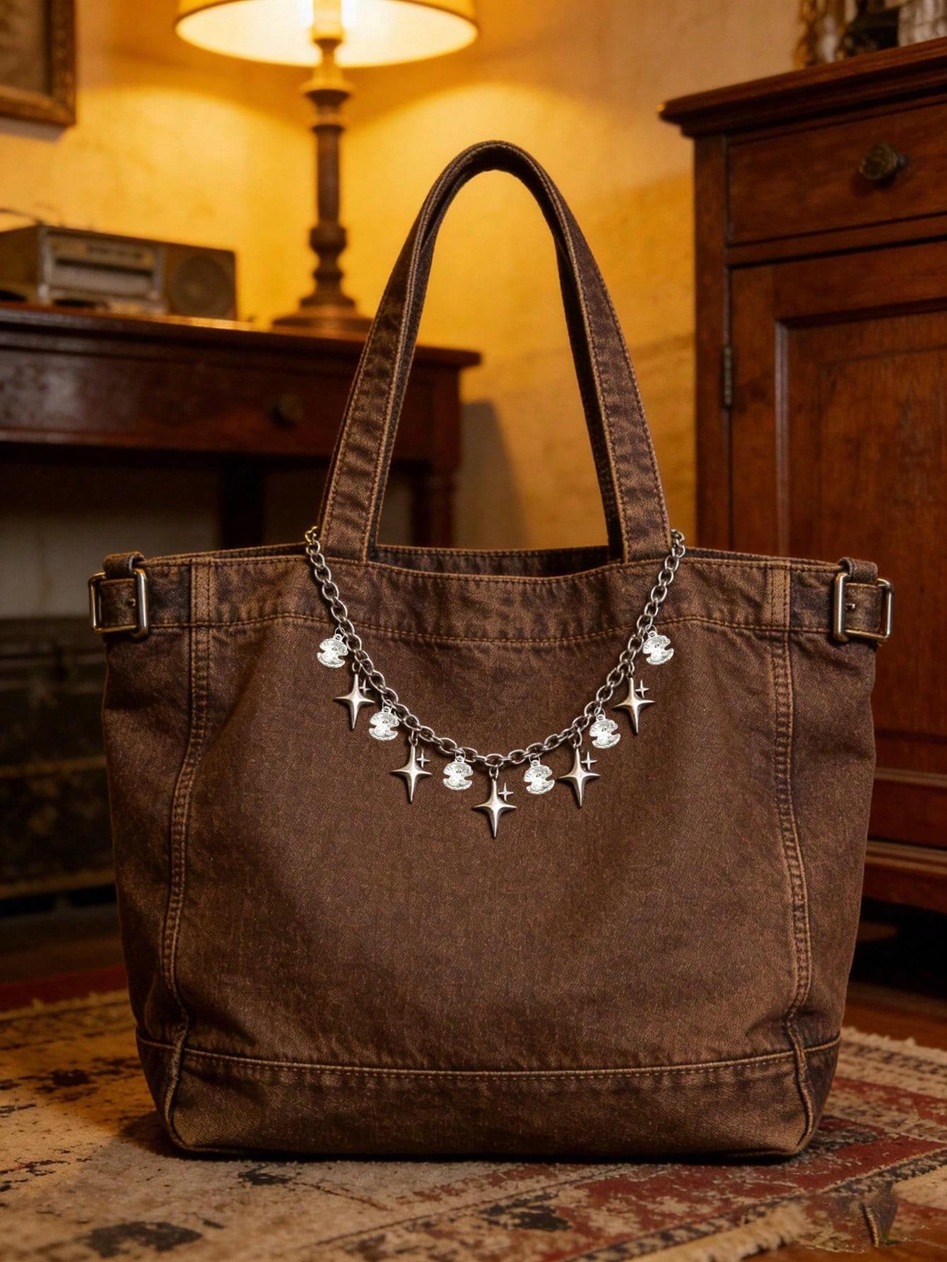 Shell Star Chain Bag Chain Charm Purse Charm Chain, Beach And Ocean Elements, Decoration Accessory Bag Chain