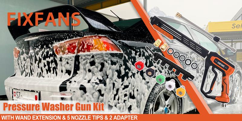 Pressure Washer Handheld Water Spray Tool Kit, 4000PSI Power Washer with Replacement Wand Extension, High Pressure Handheld Water Spray Tool with 5 Nozzle Tips, M22 Fitting, 1/4" Quick Connect Female, Stainless Steel,Christmas gifts