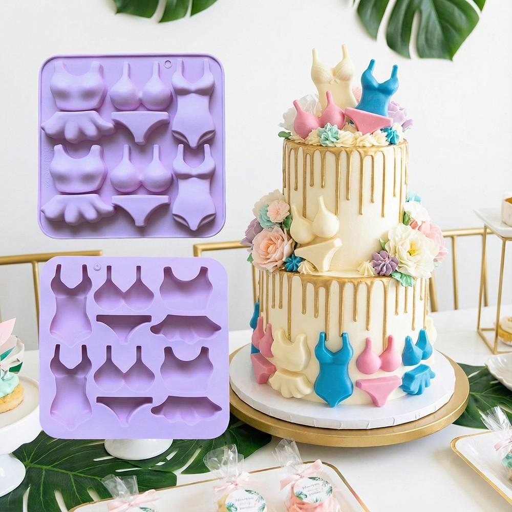 3pcs 10-Cavity Women Shape Silicone Molds, DIY Chocolate Candy Pudding Dessert Cake Decorations, Baking Cookie Mold Set