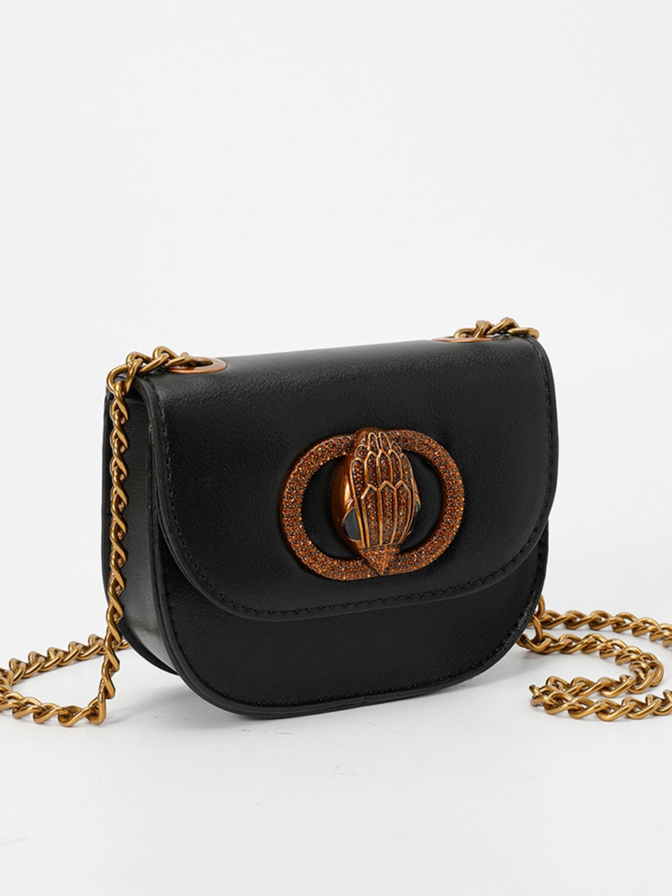 New Mini Diamond Saddle Bag for Women, Chic Chain Wallet, Fashionable Half Circle Crossbody Bag, Cute Portable Handbag for All Seasons