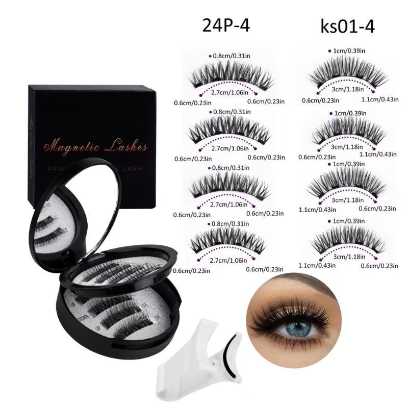Reusable Soft Magnetic Eyelashes Kit with Applicator Glue-Free Waterproof Lightweight for Natural Makeup Cosmetic Enhance Your Look Subtly