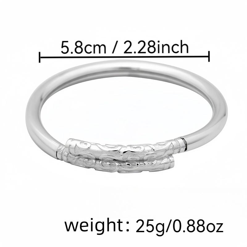 Full Silver s999 bracelet Sterling Silver bracelet Men's open bracelet can be freely adjusted size send boyfriend send dad birthday holiday gift Silver weight 25g /0.88 oz