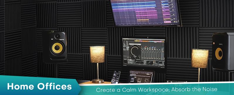 96 Pack Sound Proof Foam Panels for Walls, 1 X 12 X 12 Inches Acoustic Foam Panels, High Density Acoustic Panels Sound Absorbing, Noise Cancelling Studio Wedges Red + Black