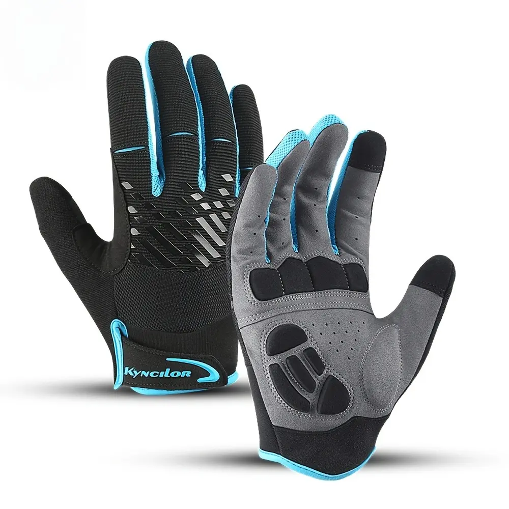 Cycling Gloves for Men Women, Summer Breathable Bike Gloves with Shock-Absorbing Padding, UV Protection Sunproof Outdoor Sports Gloves for Road Cycling, Mountain Biking, Durable Wear-Resistant