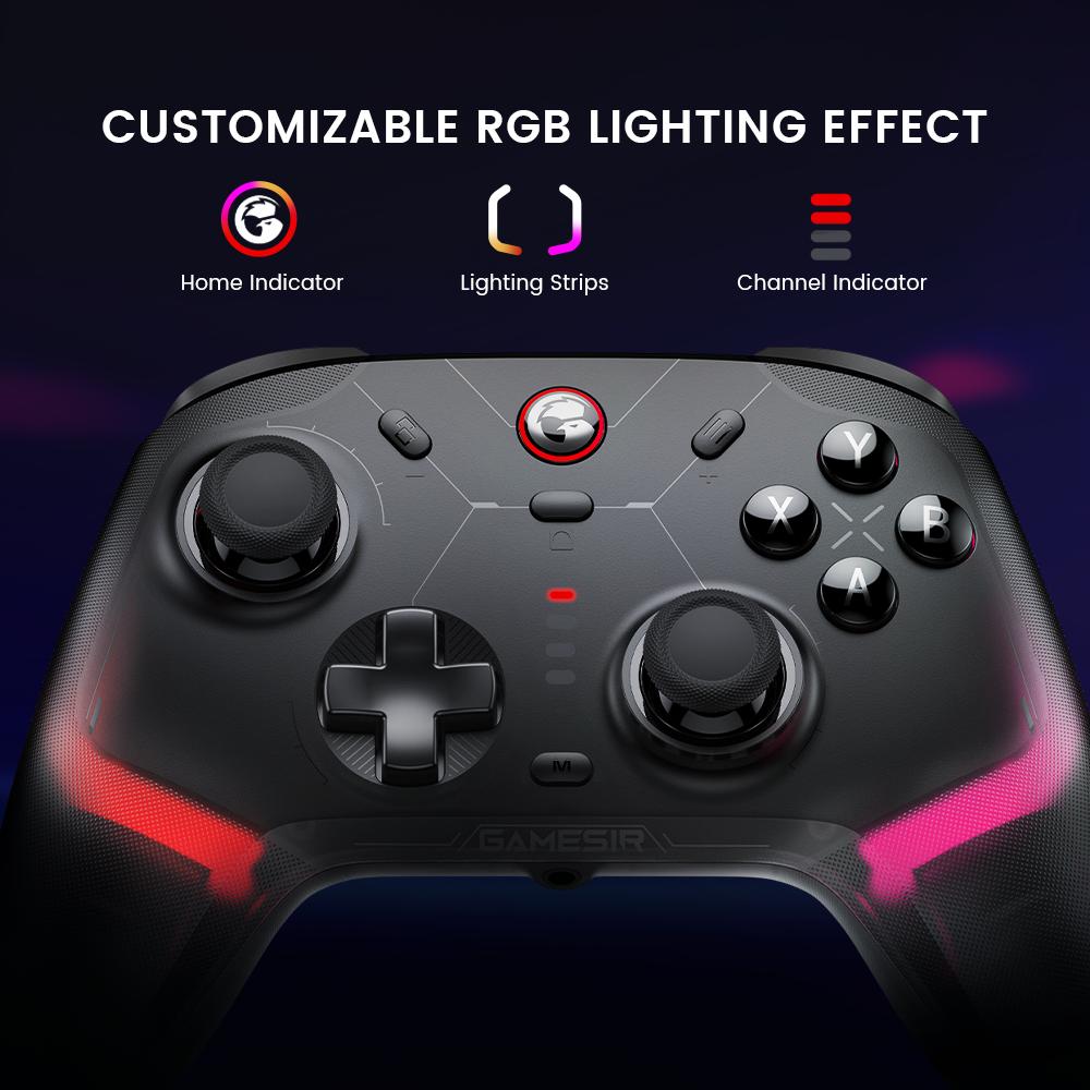 GameSir Cyclone 2 (Not Compatible with Xbox) Wireless Controller for PC/Switch/iOS/Android with Mag-Res TMR Sticks, Hall Effect Triggers, RGB Lighting, 6-Axis Gyro