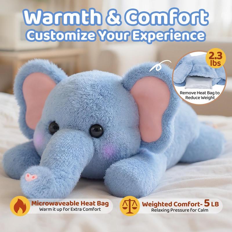 Removable Heating Pad – 5lb Weighted Mewaii Premium Plush, Microwavable & Freezable Stuffed Animal, Hot & Cold Cuddle Toy for Stress Relief Removable Heating Pad – 5lb Weighted Mewaii Premium Plush, Microwavable & Freezable Stuffed Animal, Hot & Cold Cuddle Toy for Stress Relief