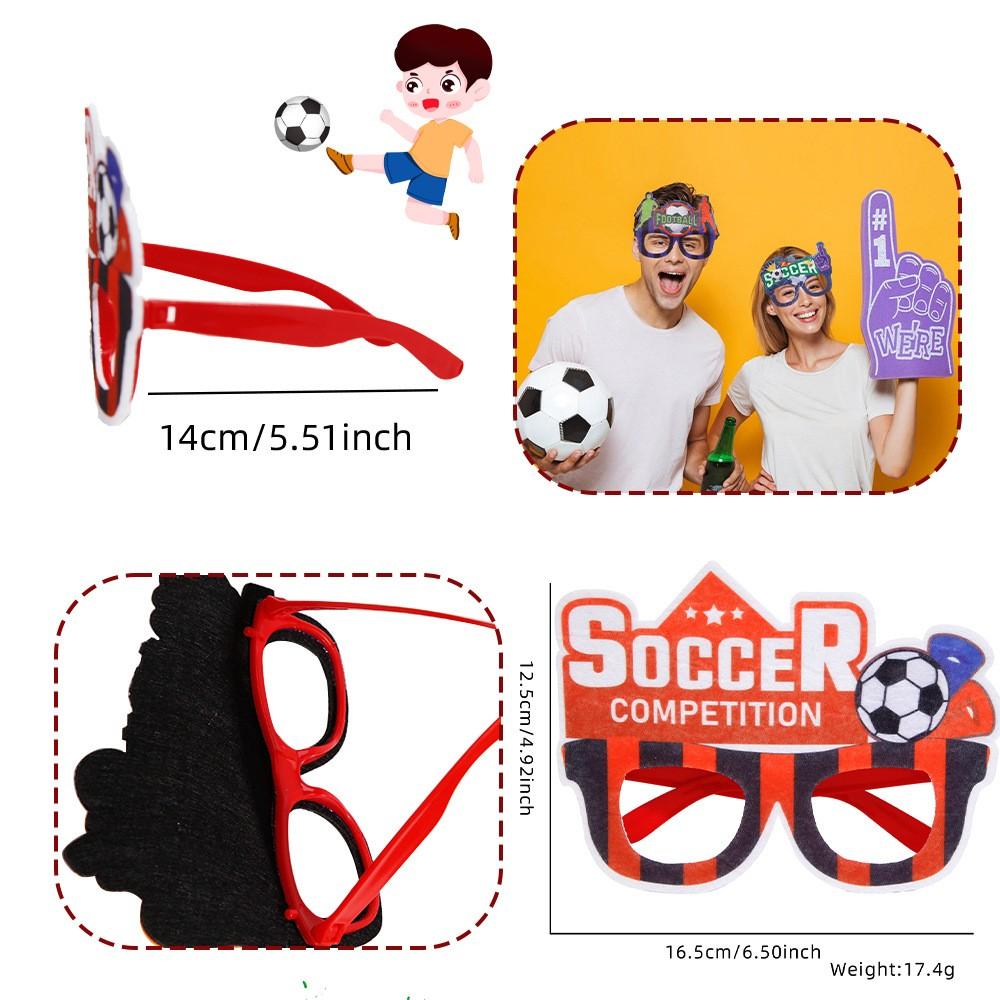 4pcs 2026 World Cup Fan Glasses, Football Theme Party Decorations, Cheerleading Props, Photo Booth Accessories, Model Xinghao Swl-2023101