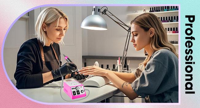Professional Nail Drill 35000RMP Electric Nail File Nail Filer Electric E Filer for Nails, Nails Drill Kit with Nail Drill Bits and Sanding Bands and for Acrylic Nail Gel Nail Manicure Pedicure