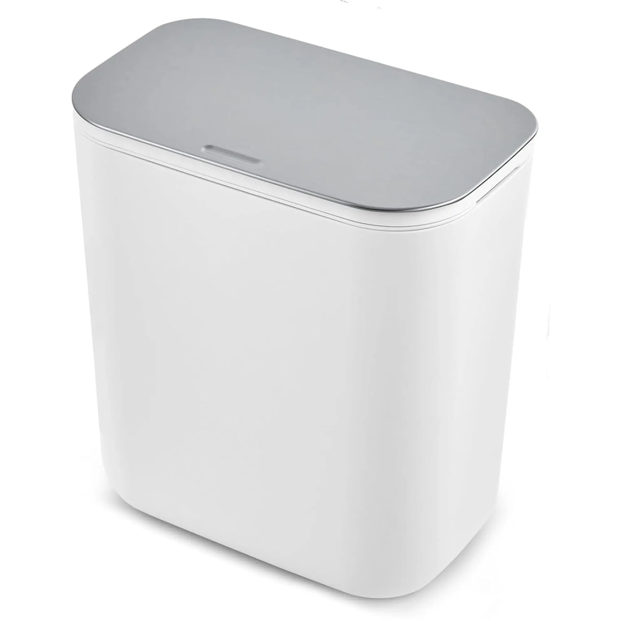 Garvee 2.4 Gallon White Hanging Cabinet Trash Can with Lid, Ideal Kitchen Compost Bin for Efficient Waste Management and Space-Saving Organization