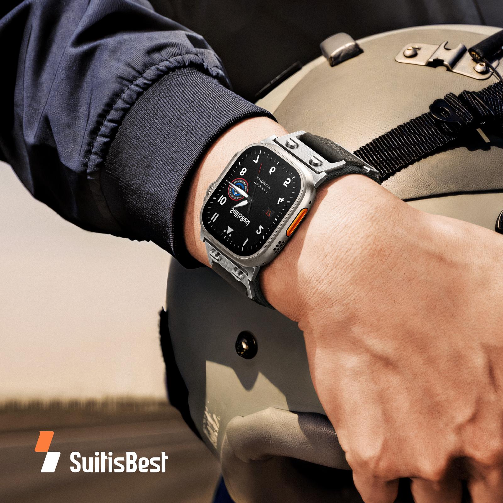 Glory Flag Band for Apple Watch Ultra Band 49mm 46mm 45mm 44mm 42mm(Series 3), Military Nylon Sport Strap for iWatch Ultra Series 11 10 9 8 7 6 5 4 SE