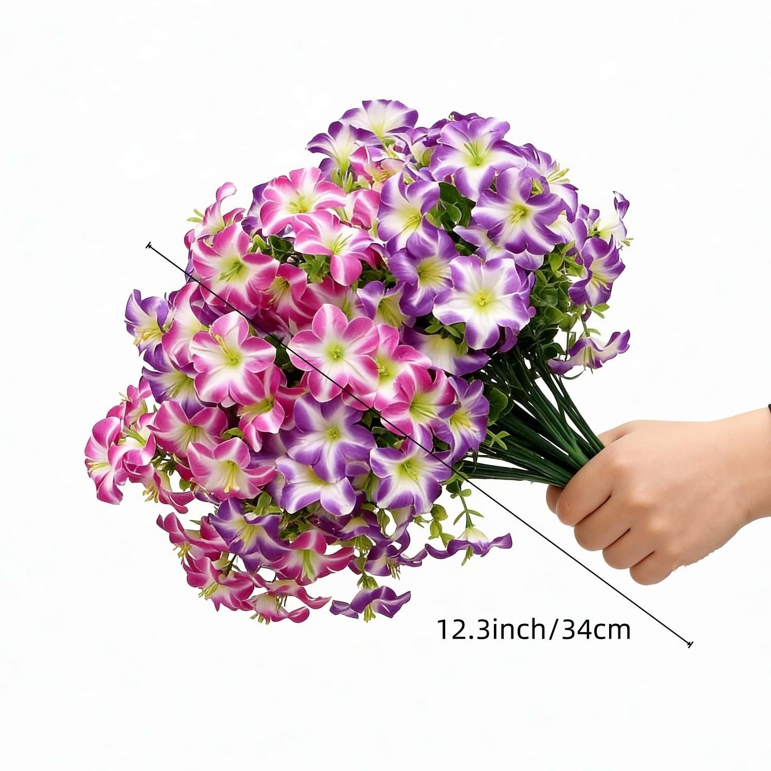 10pcs Colorful Artificial Flowers | Multi-Colored Morning Glory and Daisy Blooms for Outdoor and Indoor Decor, Suitable for Luxury Homes, Offices, Hotels, Weddings, and Seasonal Celebrations