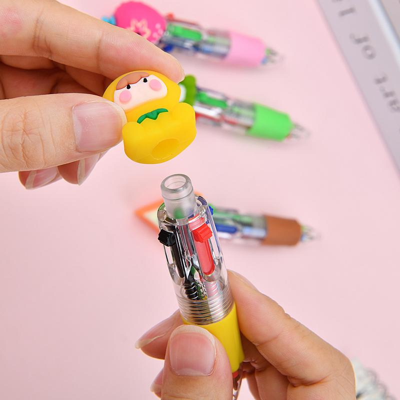 20pcs Christmas & Halloween Cartoon Pen Set, Cute Design Multi-Color Ballpoint Pens, Kids Portable Stationery Gift, New Style