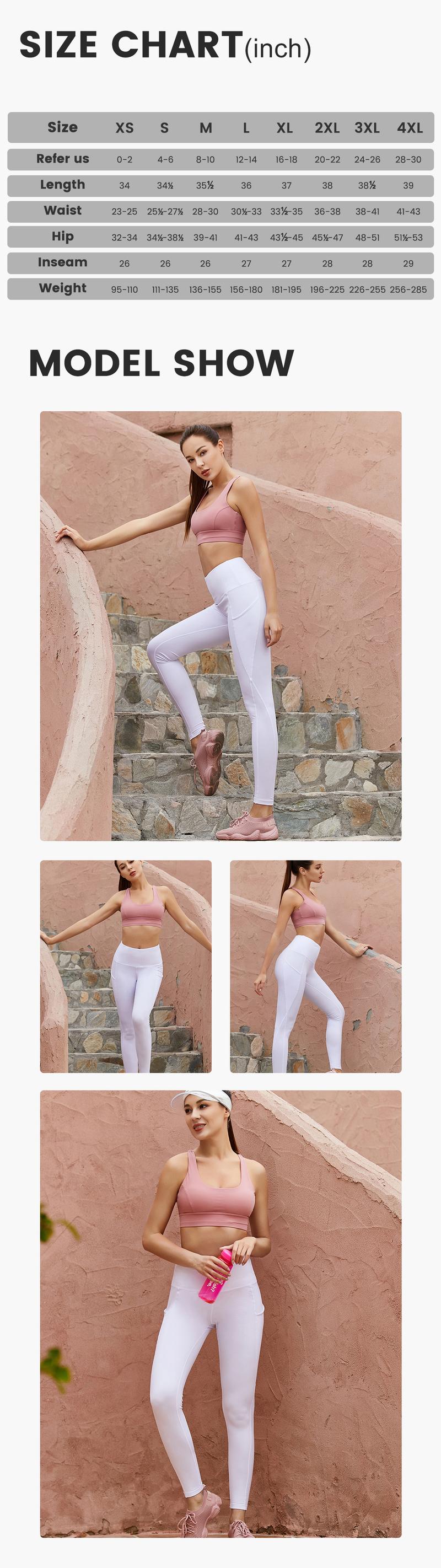 Showitty Leggings for Women with Pockets - Plus Size High Waist Women's Workout Running Yoga Pants