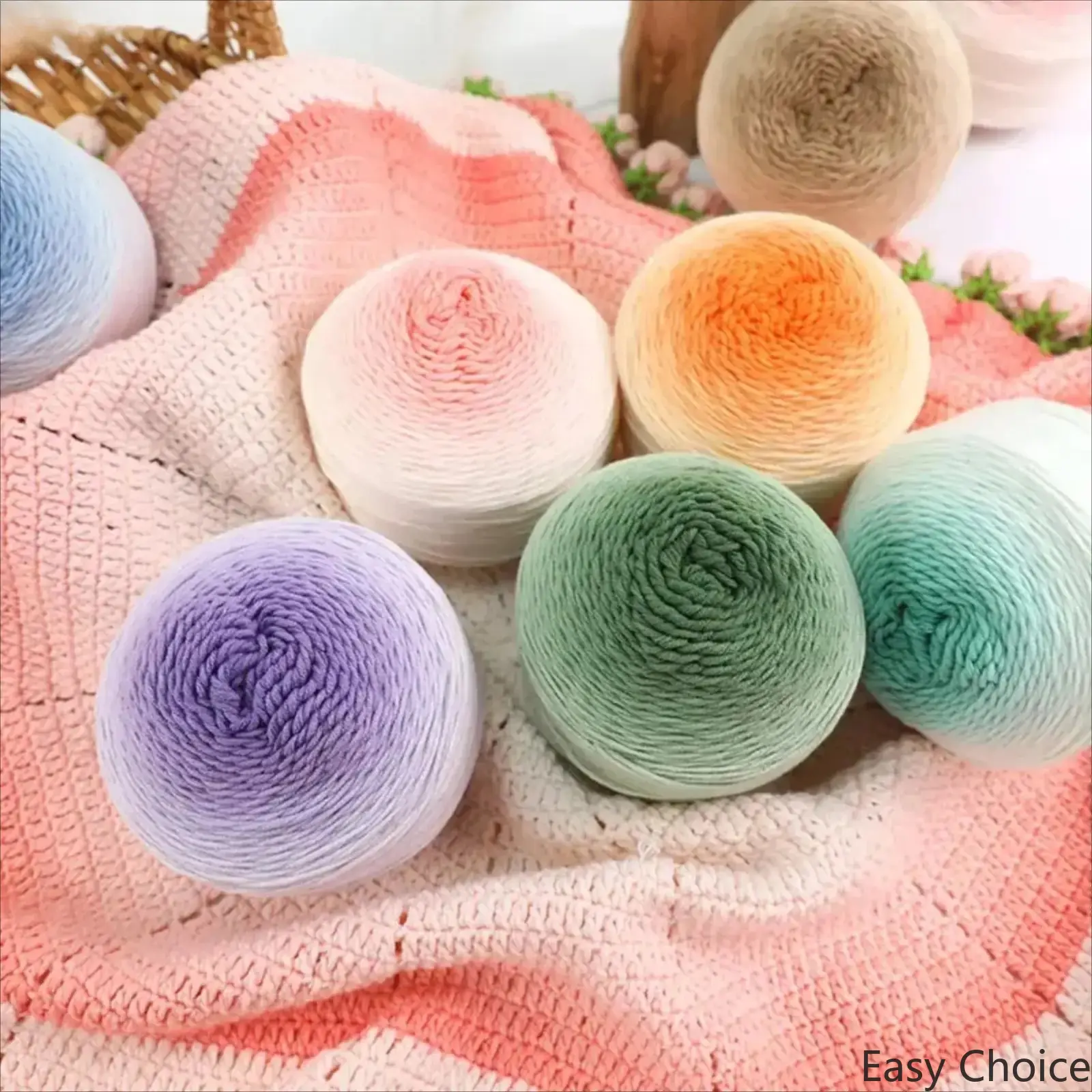 Gradient Five‑Strand Wool Yarn Set, Soft DIY Knitting Crochet Craft Thread, Multi‑Color Yarn for Scarves Hats Blankets Vests & All‑Season Handmade Projects